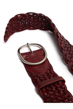 4+4 oval buckle woven leather belt DRAGON DIFFUSION | 6060DGS5MATBORDO